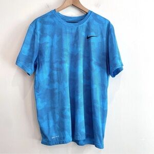 Nike Men's Camo Blue Dri-FIT Tee